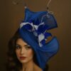 'Sonlia' Fascinator - UK Blue and White