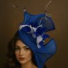 'Sonlia' Fascinator - UK Blue and White