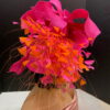 'Ambrielle' Fuchsia Pink & Orange Derby Hat