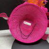 'Ambrielle' Fuchsia Pink & Orange Derby Hat