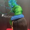 'Enewan' Blue and Green Fascinator