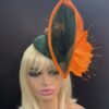"Tracie" Green and Orange Fascinator.