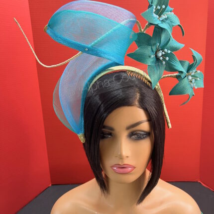 "Tswana" Swirled Crinoline Headpiece