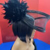 "Lunga" Black Midnight Whispers Fascinator /Halo Fascinator.