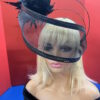 "Lunga" Black Midnight Whispers Fascinator /Halo Fascinator.
