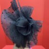 "Adobea" Black Kentucky Derby Fascinator. Funeral Fascinator.