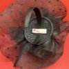 "Adobea" Black Kentucky Derby Fascinator. Funeral Fascinator.