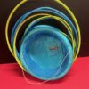 "Akoele" Blue & Lemon Green Fascinator.  Church Fascinator.  Tea Party Hat.