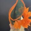 "Tracie" Green and Orange Fascinator.