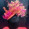 il_fullxfull.3854569522_l7vu.jpg Kate - Peach & Pink Fascinator. Handmade Wedding Headpiece.