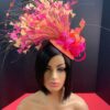 il_fullxfull.3854586604_nkrl.jpg Kate - Peach & Pink Fascinator. Handmade Wedding Headpiece.