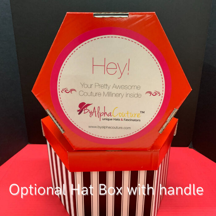 Ayanda - Yellow & Red Pillbox Hat: Kentucky Derby Royal Ascot Fascinator