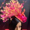 il_fullxfull.3902069885_j0fa.jpg Kate - Peach & Pink Fascinator. Handmade Wedding Headpiece.