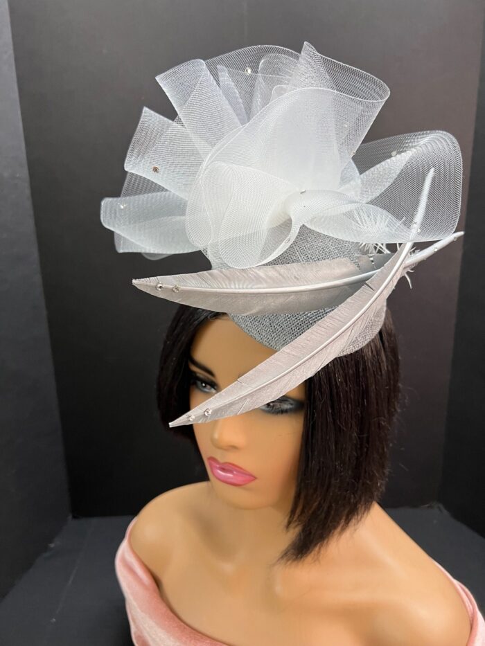 il_fullxfull.4006262368_c7op.jpg Silver Fascinator: Swarovski Crystal & Feather Headpiece - Starlight Grace