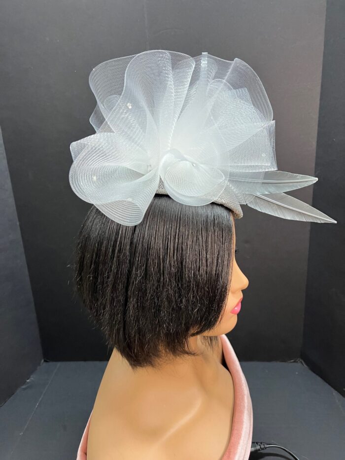 il_fullxfull.4053905993_5g7q.jpg Silver Fascinator: Swarovski Crystal & Feather Headpiece - Starlight Grace