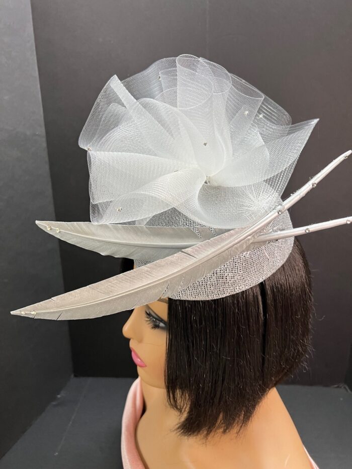 il_fullxfull.4053907573_mo7p.jpg Silver Fascinator: Swarovski Crystal & Feather Headpiece - Starlight Grace