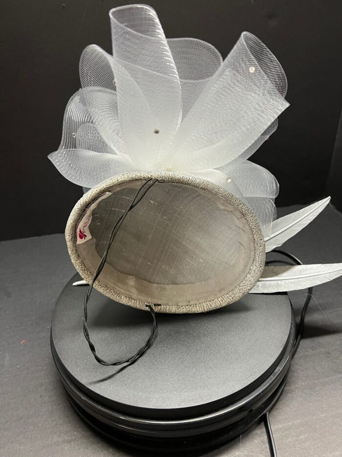 il_fullxfull.4053908867_d63e.jpg Silver Fascinator: Swarovski Crystal & Feather Headpiece - Starlight Grace