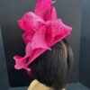 Kentucky Derby "Flamingo Mint" Hatinator: Pink & Emerald Feather Fascinator