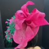 Kentucky Derby "Flamingo Mint" Hatinator: Pink & Emerald Feather Fascinator