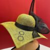 Ayivah - Olive & Black Swarovski Crystal Hat: Handmade Wedding Fascinator