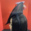 Tilly - Black Asymmetric Fascinator: Handmade Bow Hat, Tea Party Headwear