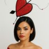 Shot in the Heart. Red Heart Fascinator: Arrow & Crystals - Valentine's Day Headpiece