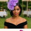 Ivy - Lavender Feather Fascinator.  Beaded Wedding Headpiece.