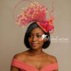 il_fullxfull.7324650077_op4t.jpg Kate - Peach & Pink Fascinator. Handmade Wedding Headpiece.