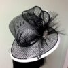 il_fullxfull.1020716937_8abi Marielle - Black & White Kentucky Derby Hat: Royal Ascot Wedding Occasion