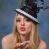 Nneka - Black & White Crinoline Hatinator. Kentucky Derby Wedding Hat.