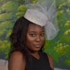 Cindy - Elegant Bridal Fascinator: Silk Appliqué Wedding Headpiece
