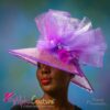 Purple Crinoline Kentucky Derby Hat: Royal Ascot Wedding Church Occasion - Patience