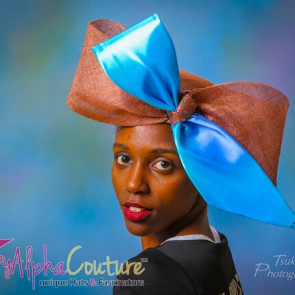 Rachel - Copper Pillbox Hat: Royal Ascot, Derby, High Tea - Oversized Sinamay Bow.