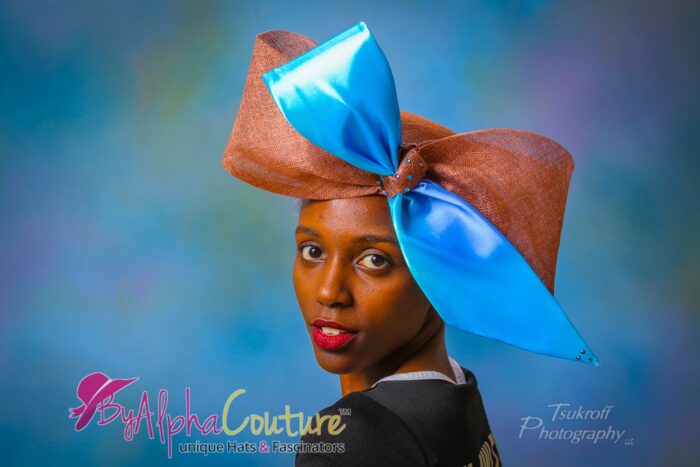Rachel - Copper Pillbox Hat: Royal Ascot, Derby, High Tea - Oversized Sinamay Bow.