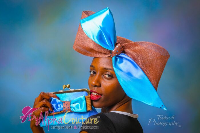Rachel - Copper Pillbox Hat: Royal Ascot, Derby, High Tea - Oversized Sinamay Bow.