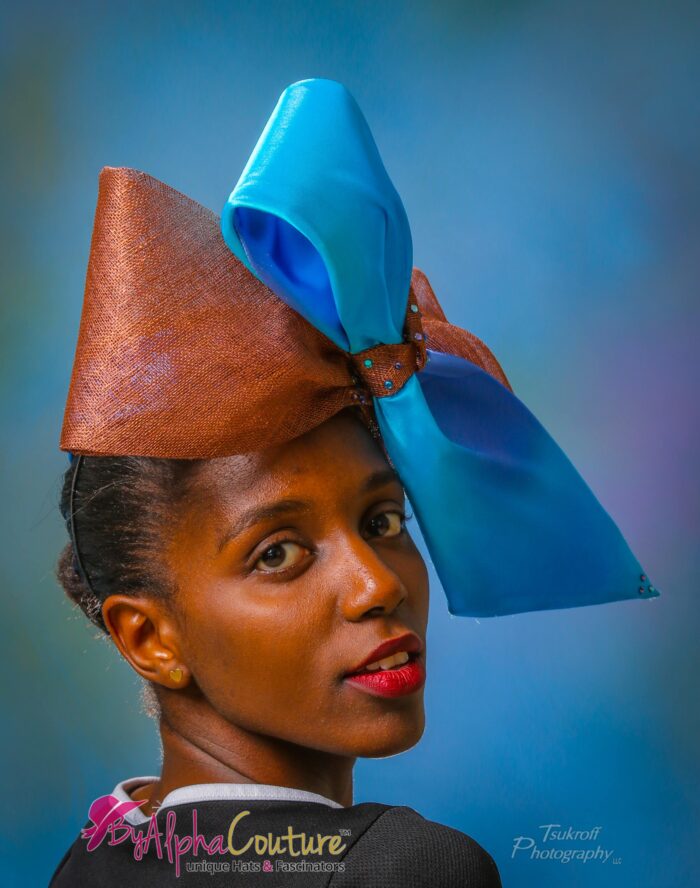 Rachel - Copper Pillbox Hat: Royal Ascot, Derby, High Tea - Oversized Sinamay Bow.