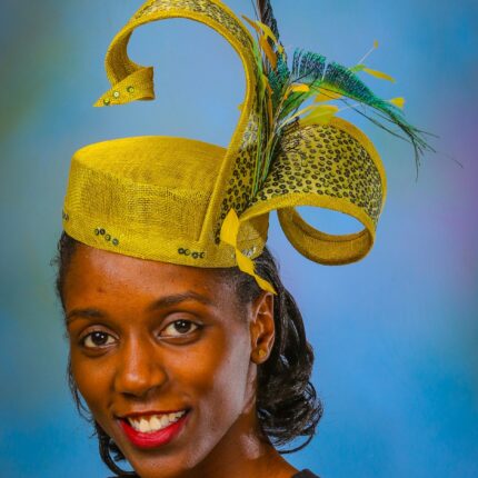 Natalie - Olive Green Pillbox Hat: Kentucky Derby Fascinator, Royal Ascot Style