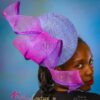 Purple & Blue Percher Fascinator: Kentucky Derby Headpiece - Borboor