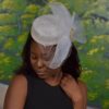 Cindy - Elegant Bridal Fascinator: Silk Appliqué Wedding Headpiece
