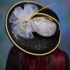 Bumblebee Lace Kentucky Derby Hat: Black & Yellow Occasion Headpiece - Bumblebee
