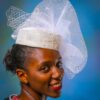 Cindy - Elegant Bridal Fascinator: Silk Appliqué Wedding Headpiece
