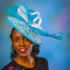 il_fullxfull.1233281743_jfh0 Phyllis-Nicky - Blue & White Fascinator. Royal Ascot Derby Headpiece.