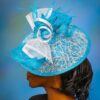 il_fullxfull.1233281889_cjy5 Phyllis-Nicky - Blue & White Fascinator. Royal Ascot Derby Headpiece.