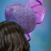 Purple & Blue Percher Fascinator: Kentucky Derby Headpiece - Borboor