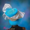 Royal Blue Crinoline Ascot Hat: African Gele Style - Rosetta