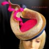 Serpentina Royale Sculptural Straw Fascinator. Statement Headpiece for Weddings, Races & Couture Events. Beret Hat