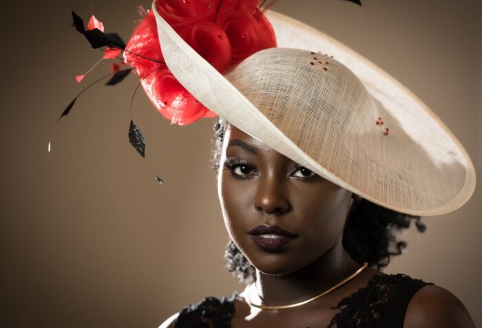 Akech - Cream Hatinator with Red Roses - Royal Ascot Horse Race Hat