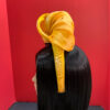 Sun Whisper - Yellow Silk Abaca Knotted Headband - Statement Headpiece