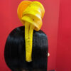 Sun Whisper - Yellow Silk Abaca Knotted Headband - Statement Headpiece