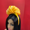Sun Whisper - Yellow Silk Abaca Knotted Headband - Statement Headpiece